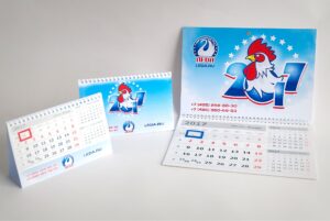 Печать календарей с логотипом дешево