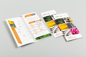 Печать лифлетов 2 фальца дешево