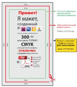 Технологические требования к макетам на заказ