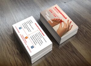 Визитки для мастера маникюра дешево