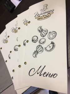 Изготовление меню на болтах дешево