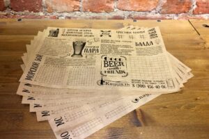 Печать меню плейсмет на подносы недорого