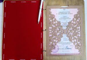 Печать папки для свидетельства регистрации брака на заказ