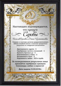 Печать грамот и дипломов для серебрянной свадьбы 25 лет на заказ