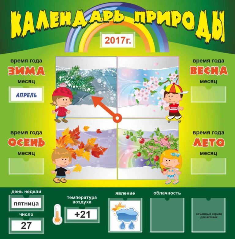 Печать плаката календаря погоды