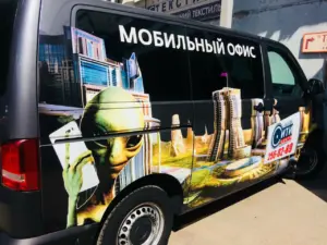 Печать наклеек на автобус недорого