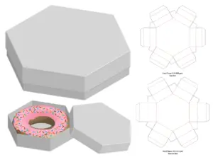 Шестигранные коробки из картона недорого