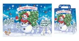 Новогодняя упаковка первый снег дешево