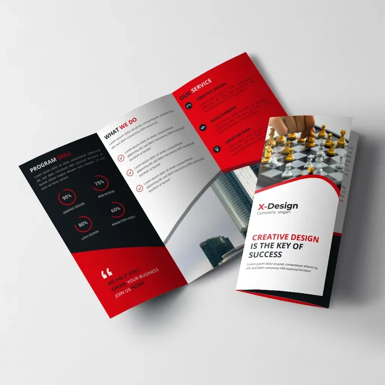 Буклеты с 2 фальцами