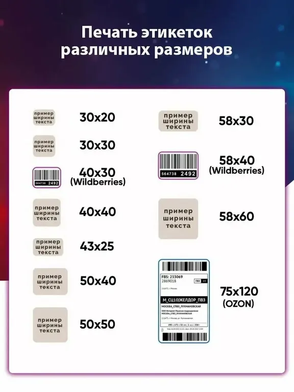 Этикетка – как выбрать размер? недорого в tprint | фото 0