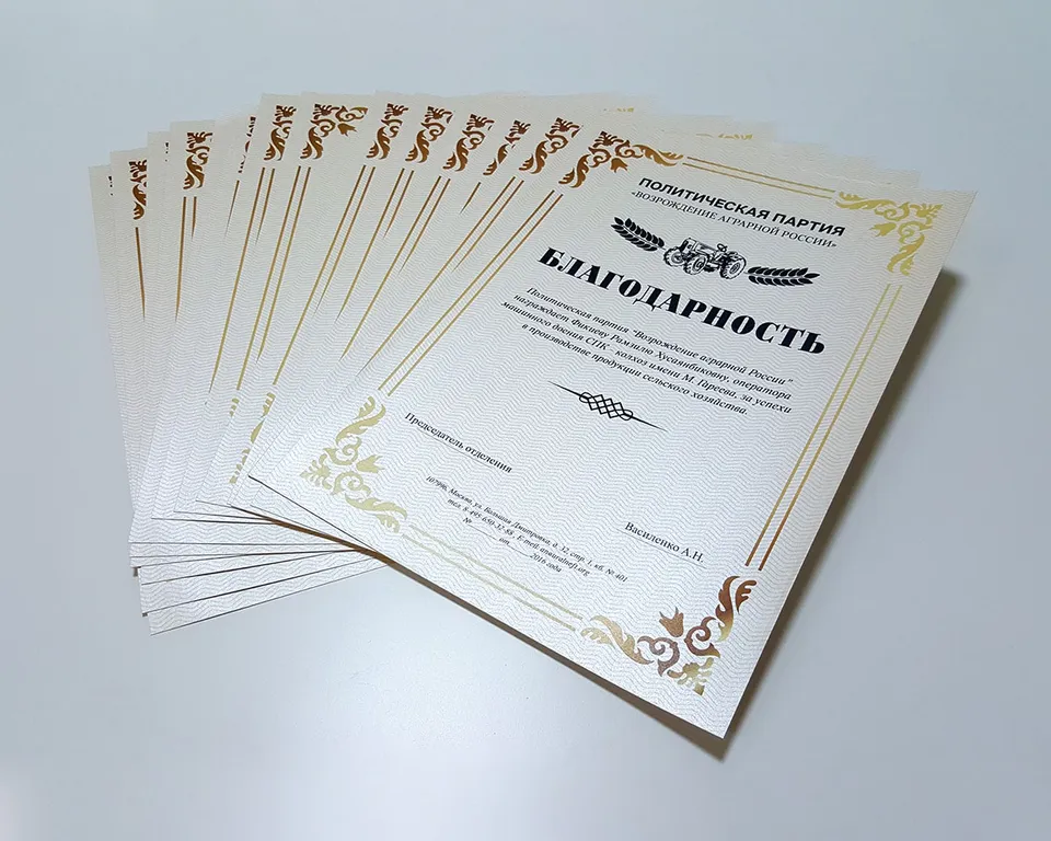 Печать дипломов и грамот недорого в tprint | фото 6 Печать дипломов и грамот недорого в tprint | фото 6