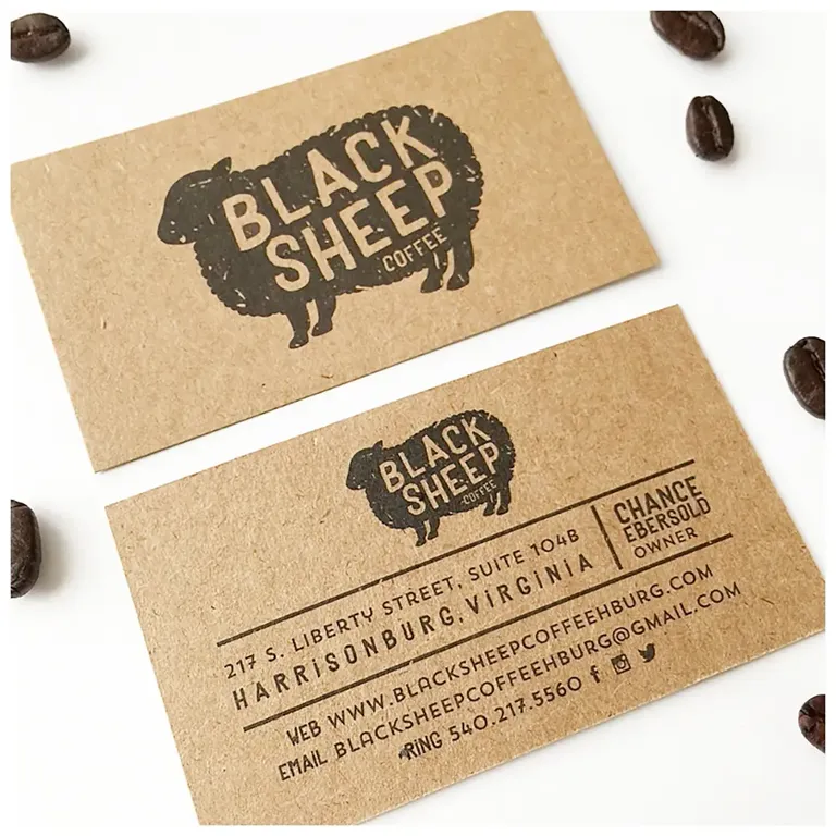 Печать крафт визиток