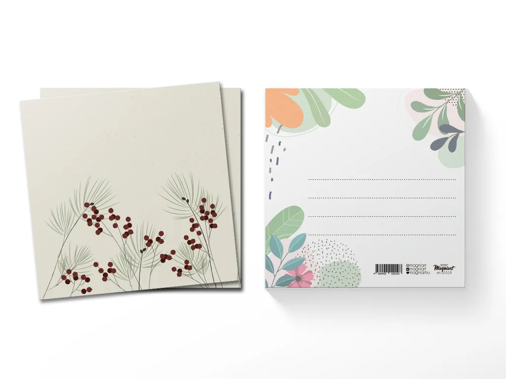 Печать квадратных открыток