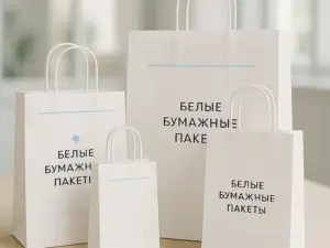 Белые бумажные пакеты в Москве