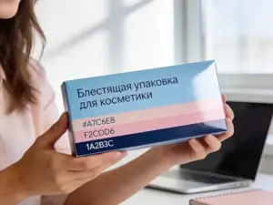 Блестящая упаковка для косметики в Москве