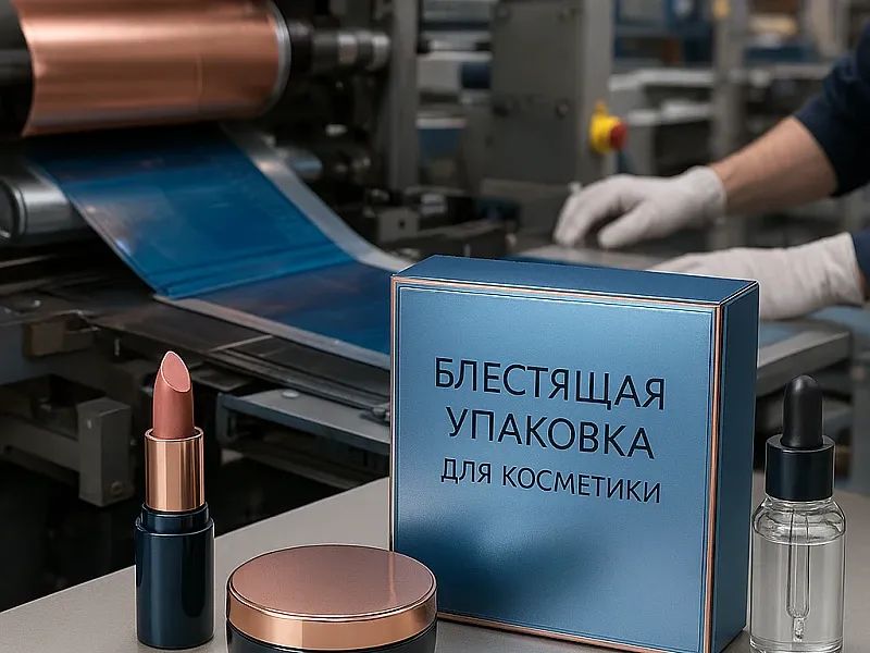 Блестящая упаковка для косметики недорого