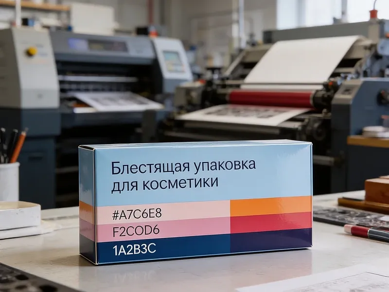 Блестящая упаковка для косметики на заказ