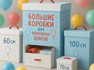Большие коробки для воздушных шаров в Москве