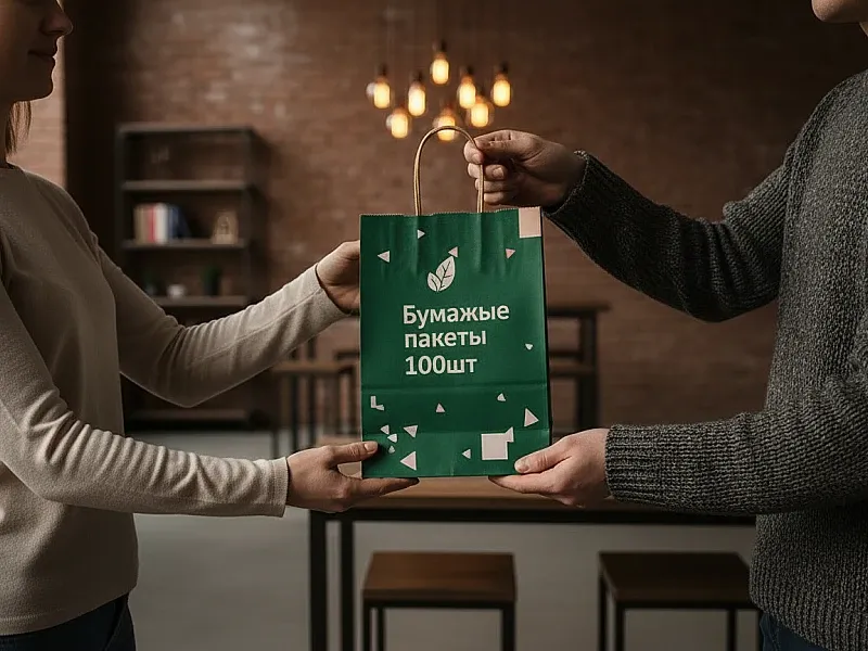 Бумажные пакеты 100шт на заказ