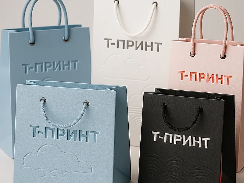 Бумажные пакеты с тиснением недорого
