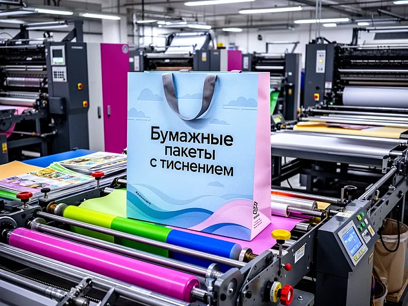Бумажные пакеты с тиснением дешево