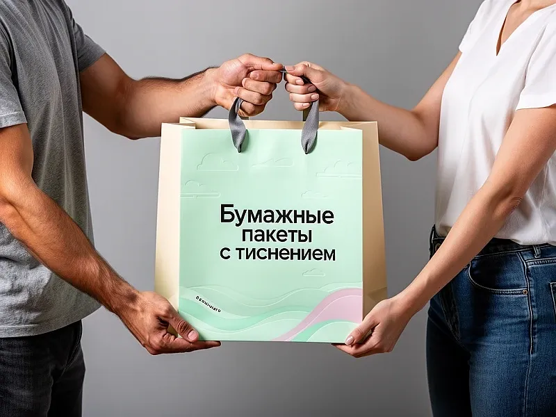 Бумажные пакеты с тиснением на заказ