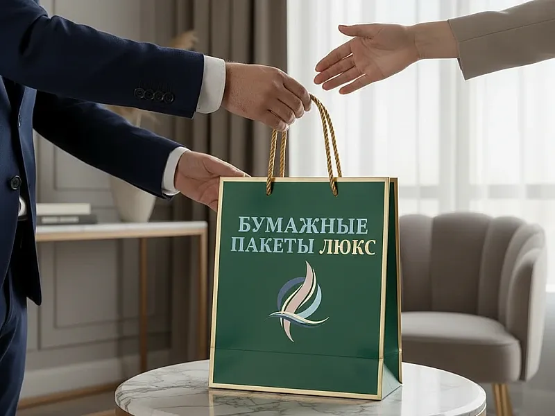 заказать Бумажные пакеты люкс
