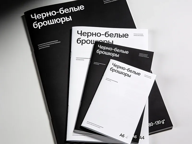 Черно-белые брошюры недорого