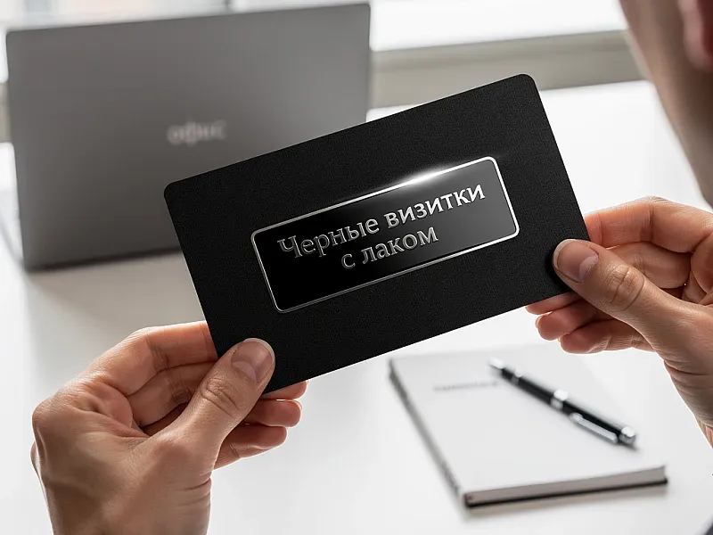 Черные визитки с лаком дешево