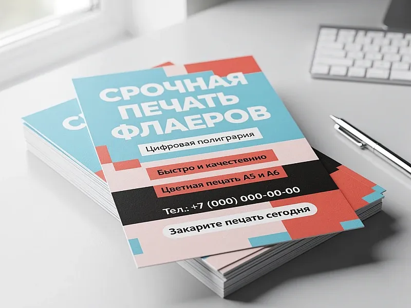 Cрочная печать флаеров недорого