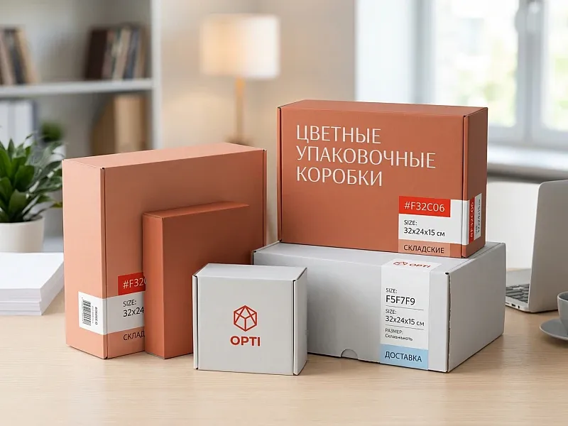 заказать Цветные упаковочные коробки