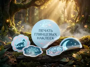 Печать глянцевых наклеек в Москве