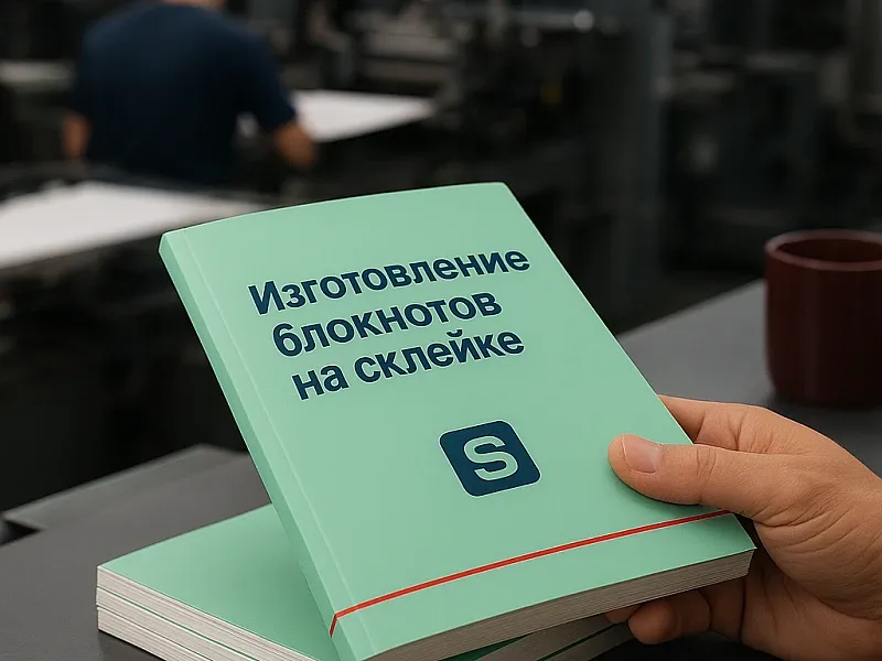заказать Изготовление блокнотов на склейке