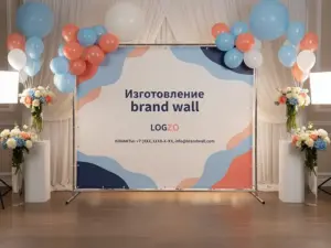 Изготовление brand wall для бизнеса в Москве