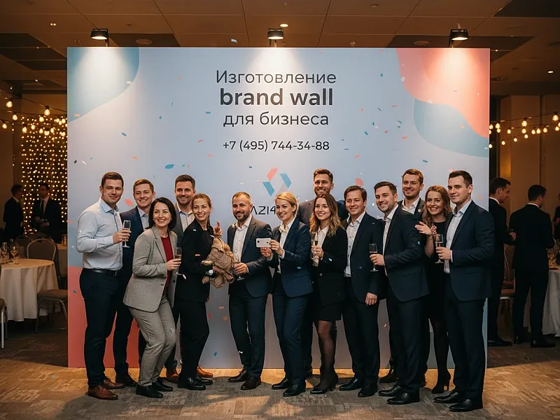 Изготовление brand wall для бизнеса недорого