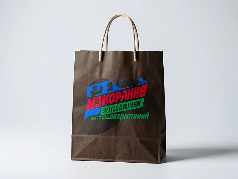 Изготовление бумажных пакетов с шелкографией недорого