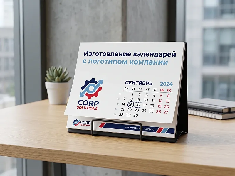 Изготовление календарей с логотипом компании дешево