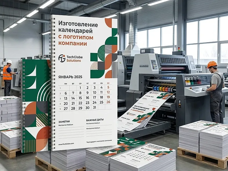 заказать Изготовление календарей с логотипом компании