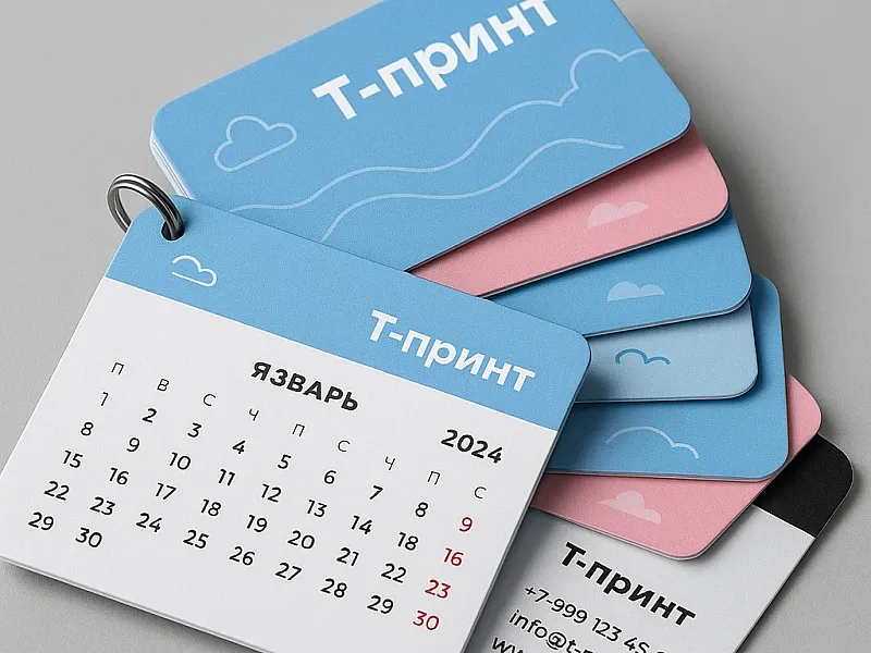 Изготовление карманных календариков на заказ