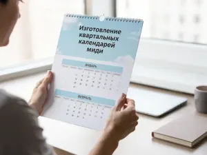 Изготовление квартальных календарей миди в Москве