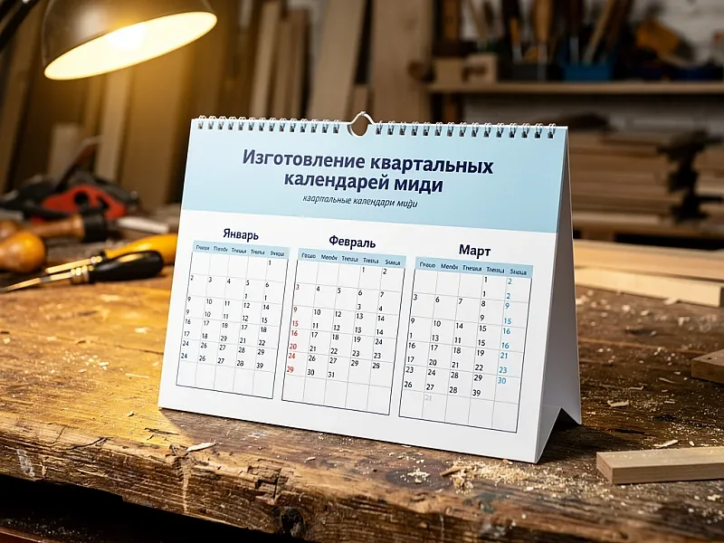 Изготовление квартальных календарей миди на заказ