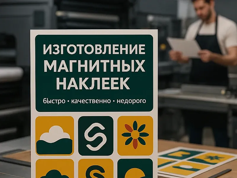 Изготовление магнитных наклеек на заказ