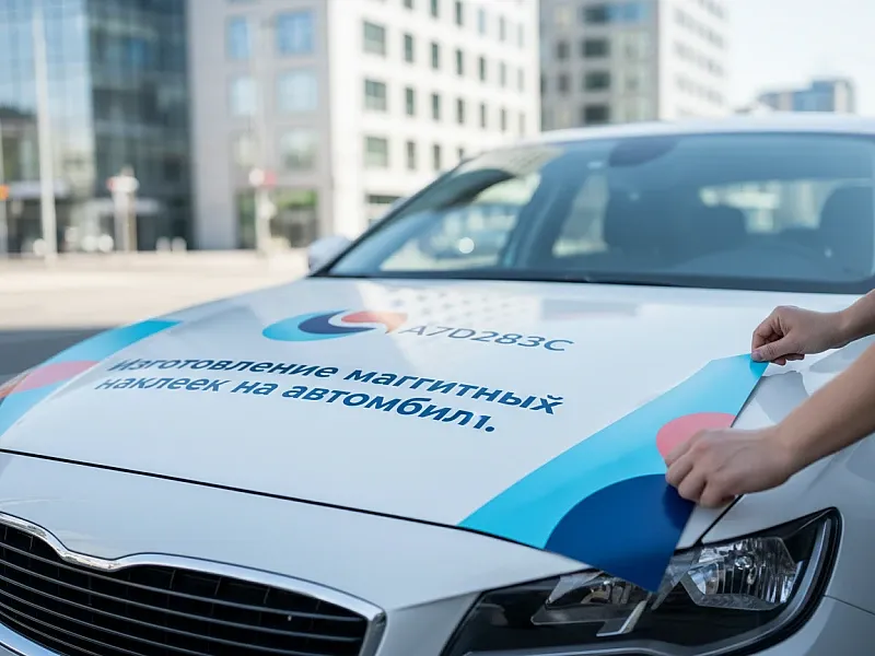заказать Изготовление магнитных наклеек на автомобиль