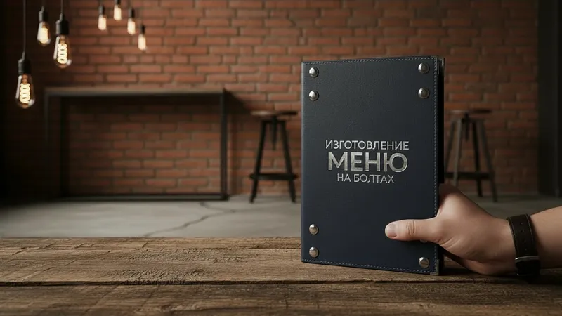 заказать Изготовление меню на болтах