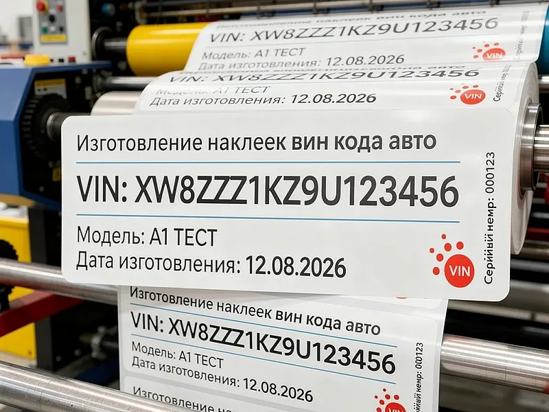заказать Изготовление наклеек вин кода авто