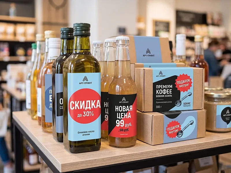 Изготовление промо этикеток недорого