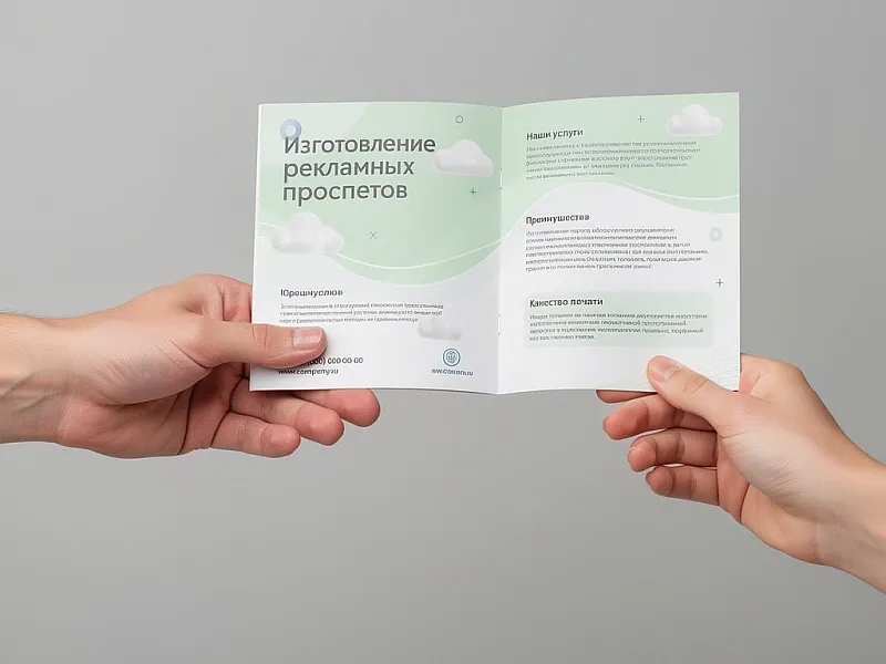 заказать Изготовление рекламных проспектов