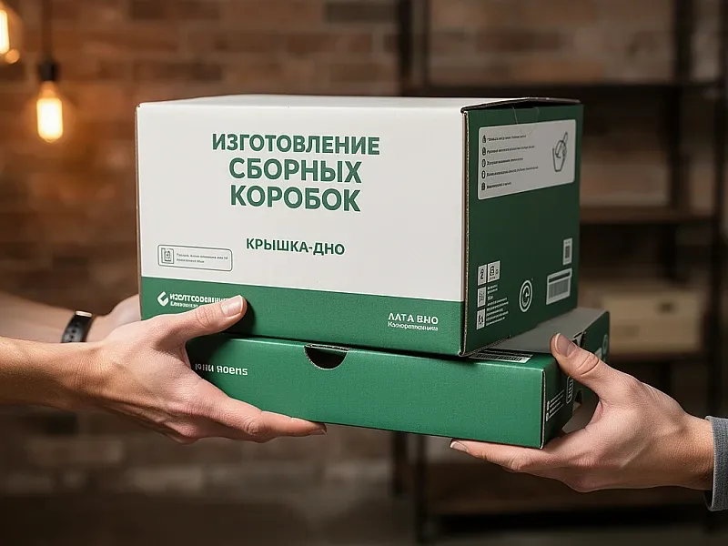 заказать Изготовление сборных коробок крышка-дно