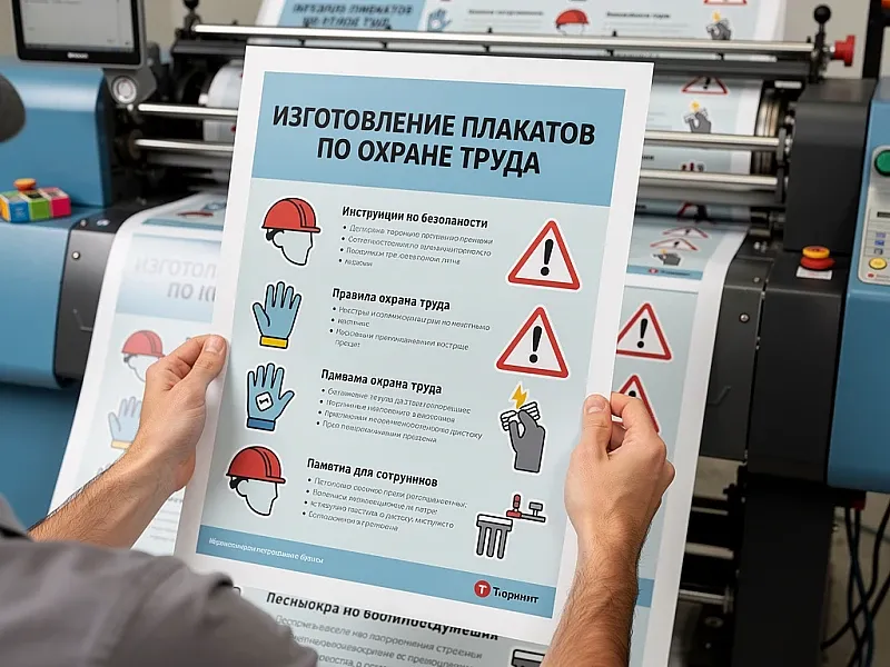 заказать Изготовление плакатов по охране труда