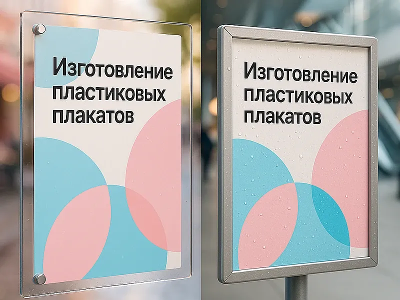 Изготовление пластиковых плакатов на заказ